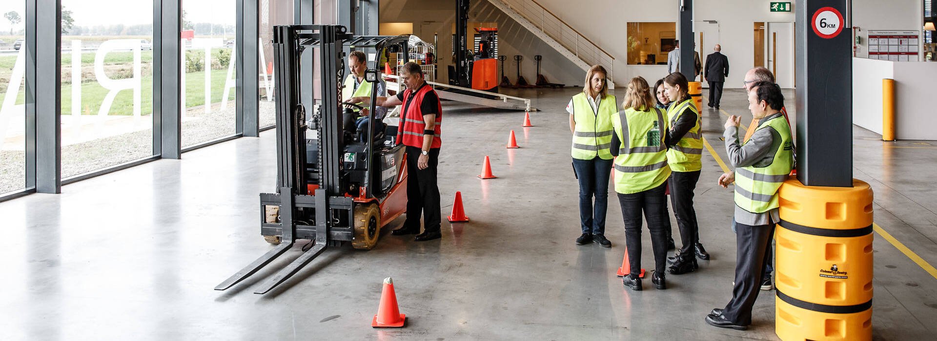Warehouse employees partaking in industry training
